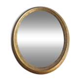 Golden oval mirror 34x28cm