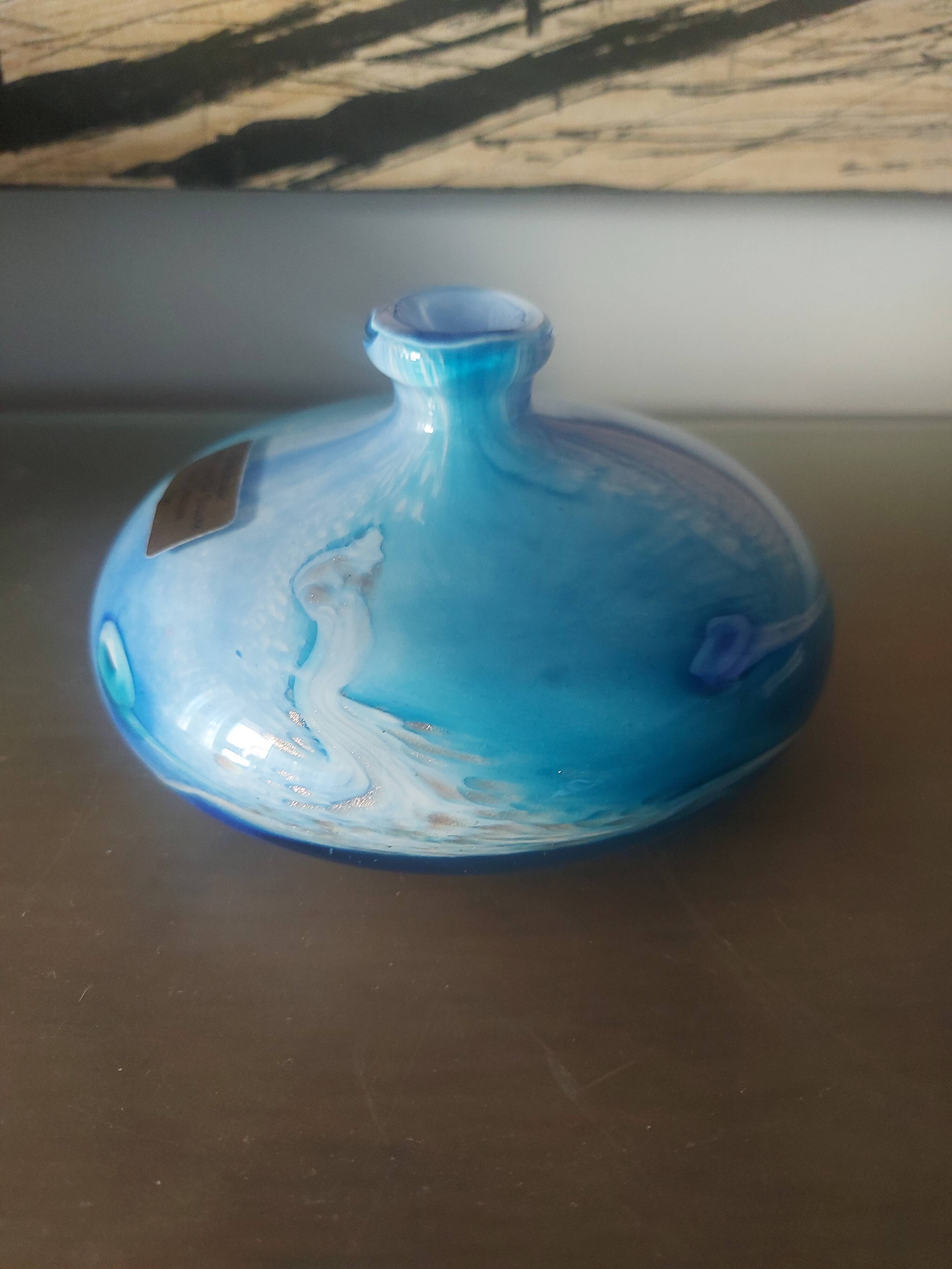 Biot souflé glass vase , Jean Michel Operto