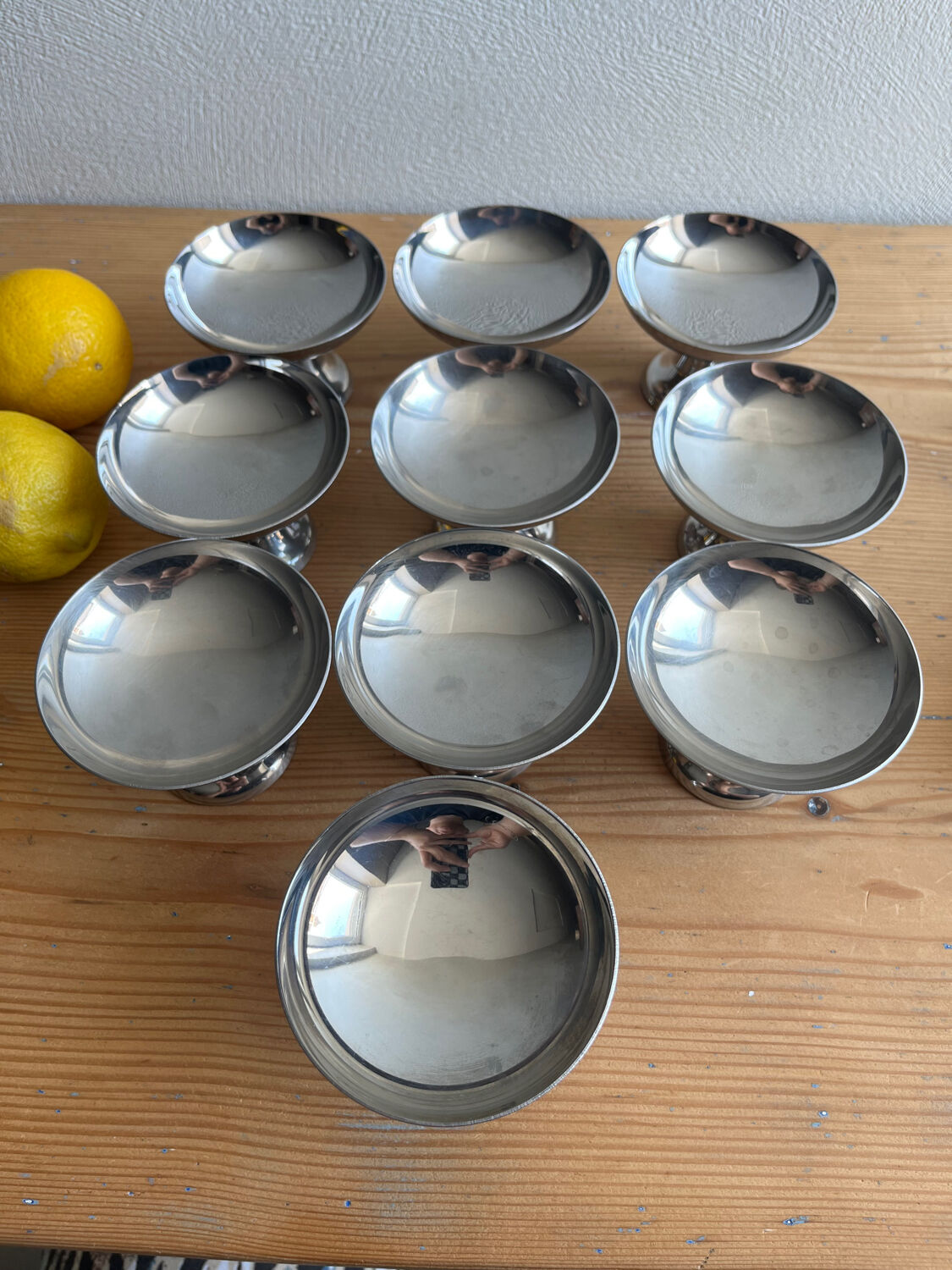 Vintage stainless steel ice cream scoops