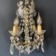 Small antique chandelier with tassels and bronze from the early 20th century