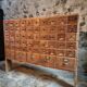 Antique pine drawer cabinet with 50 drawers, apothecary or hardware, 19th century
