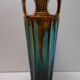 Vase polychrome art deco orchies