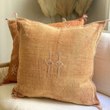 Faded orange cactus silk sabra cushion cover