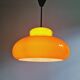 Large vintage pendant light in orange opaline, 1970s