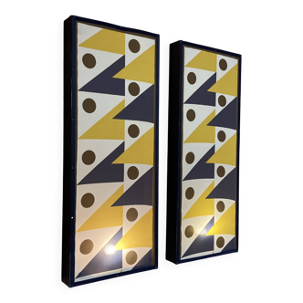Pair of large "Scandinavian Design" wall lights.