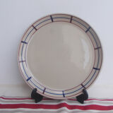 6 assiettes plates basque en grès décor amatxi