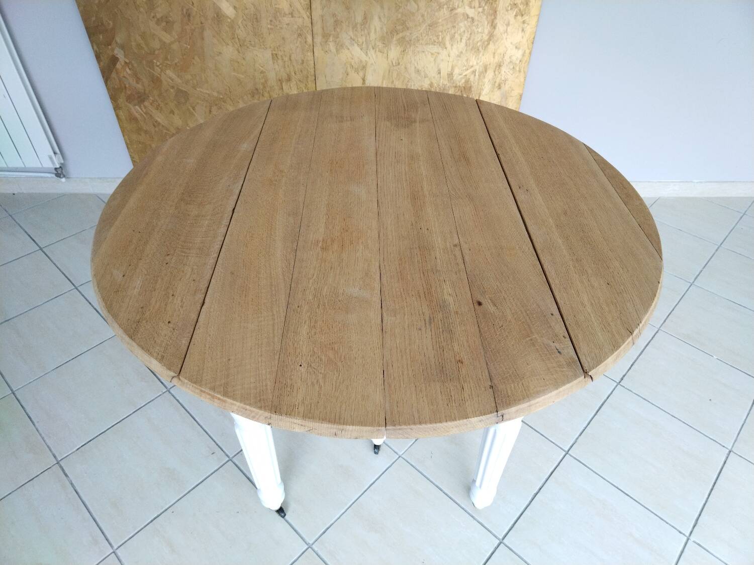 Renovated oak folding table