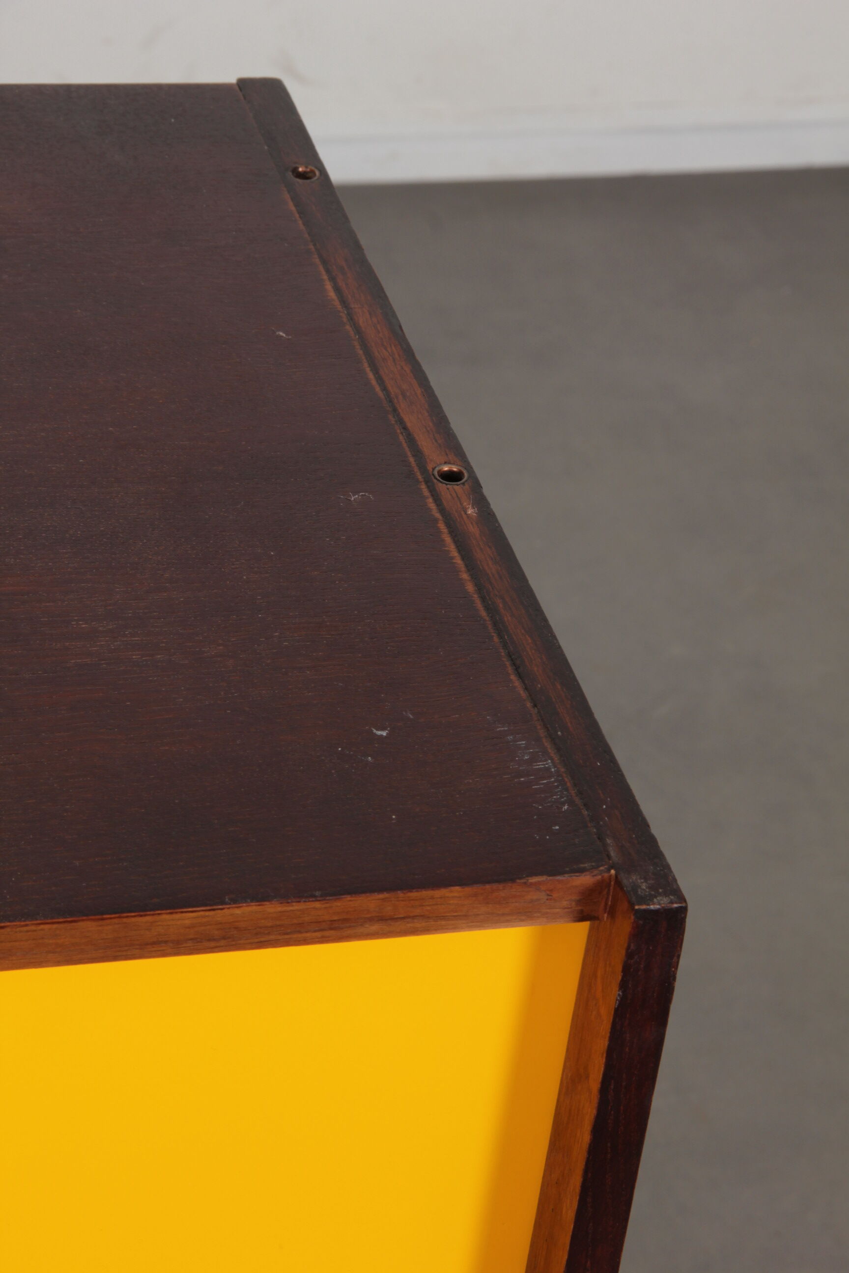 Yellow and white sideboard by Jiri Jiroutek, model U-452, 1960