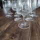 Set of 11 old wine glasses shaped chiseled crystal balloons