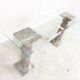 Vintage marble column console table Italy, 1960s