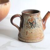 Vintage stoneware pottery, glazed ceramic jug by Jean Pierre Prudhomme.