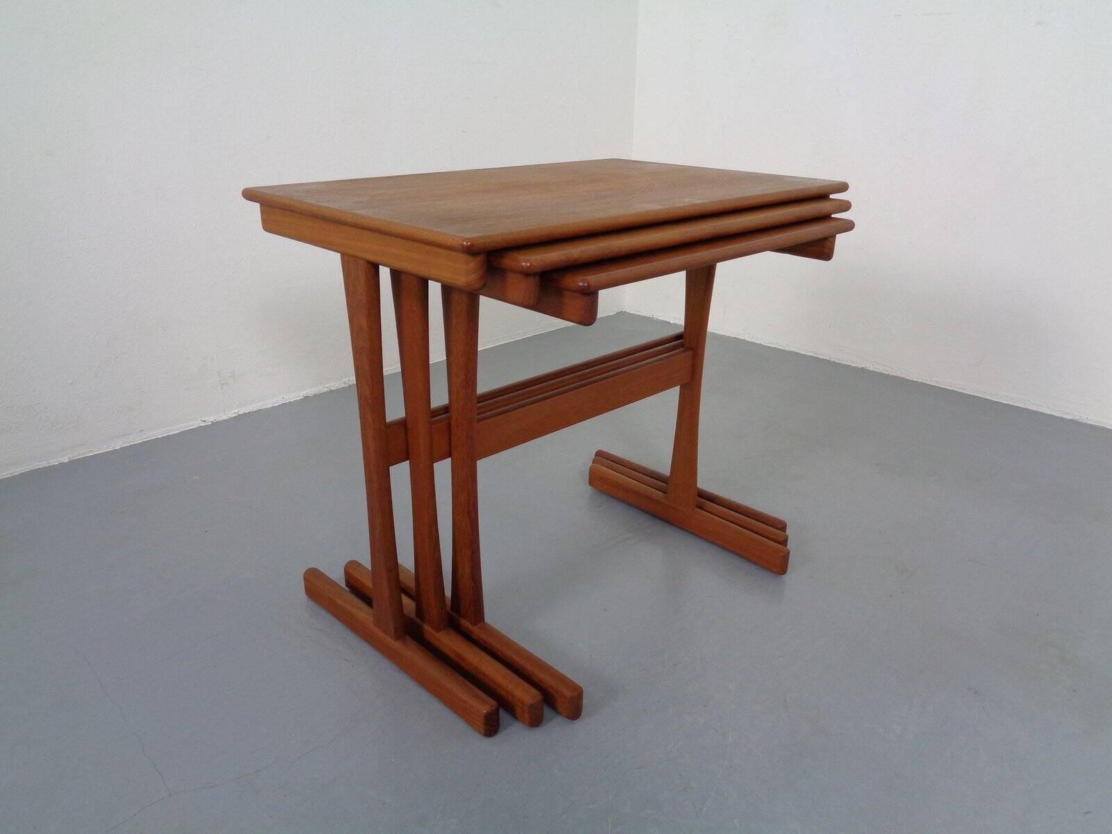 Danish Teak Nesting Tables, 1960s, Set of 3