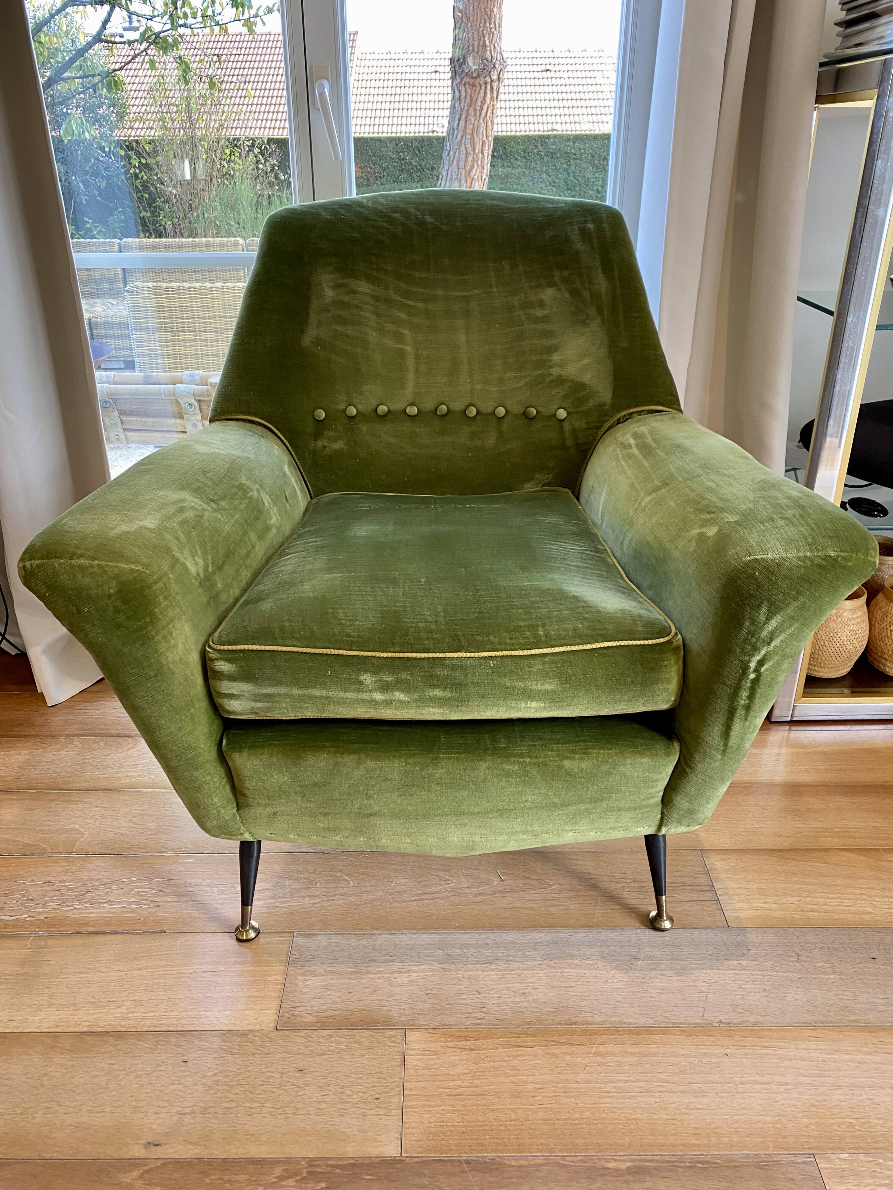 Suite de 2 fauteuils de style Gio Ponti - Suite de 2 fauteuils de style Gio Ponti
