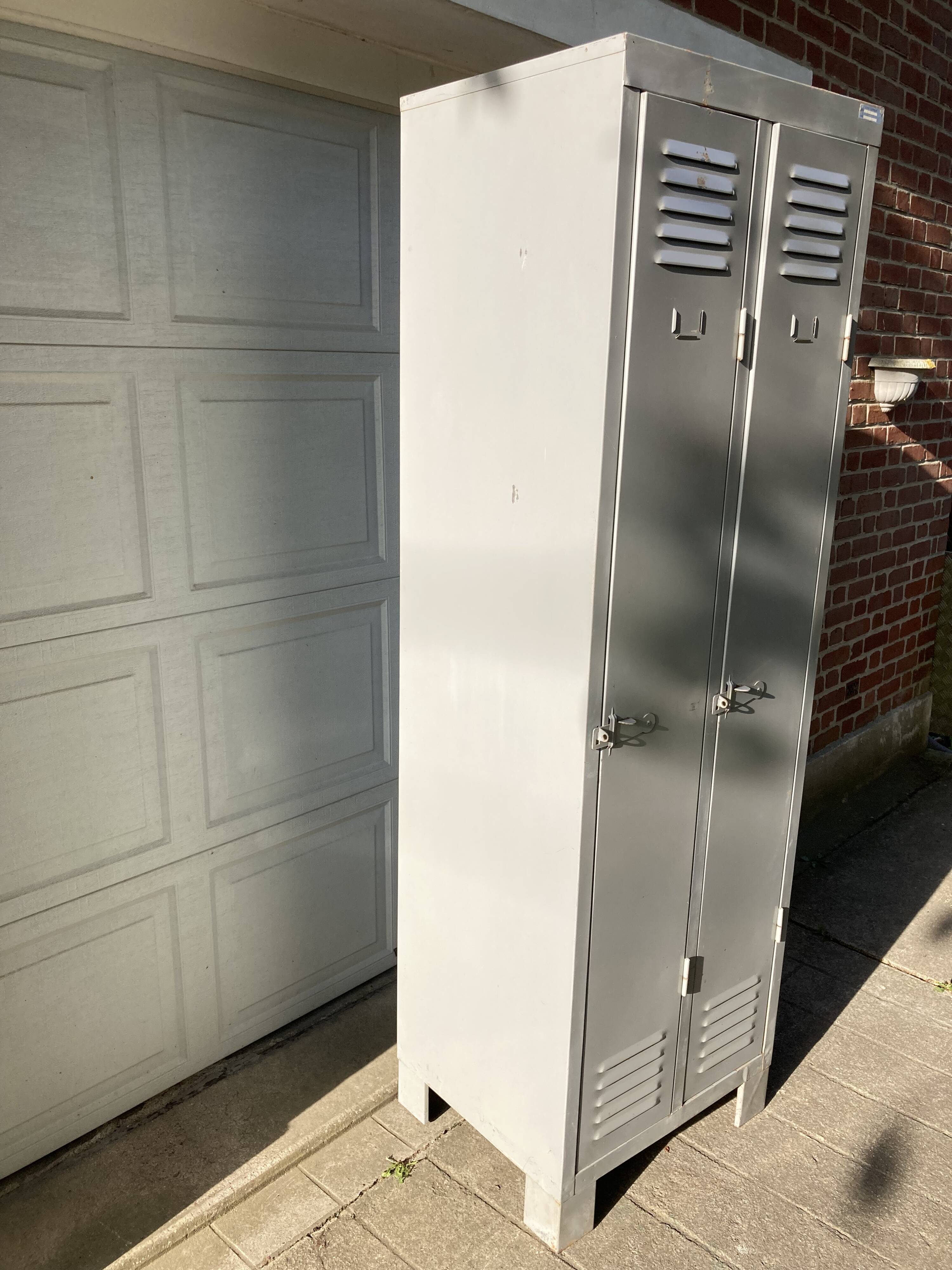 Two-door metal locker