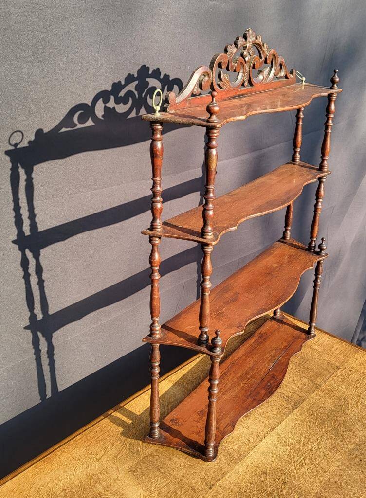 19th century molded mahogany wall shelf Louis-Philippe