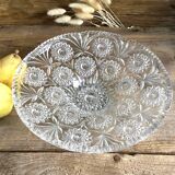 Coupe à fruits en verre ciselé