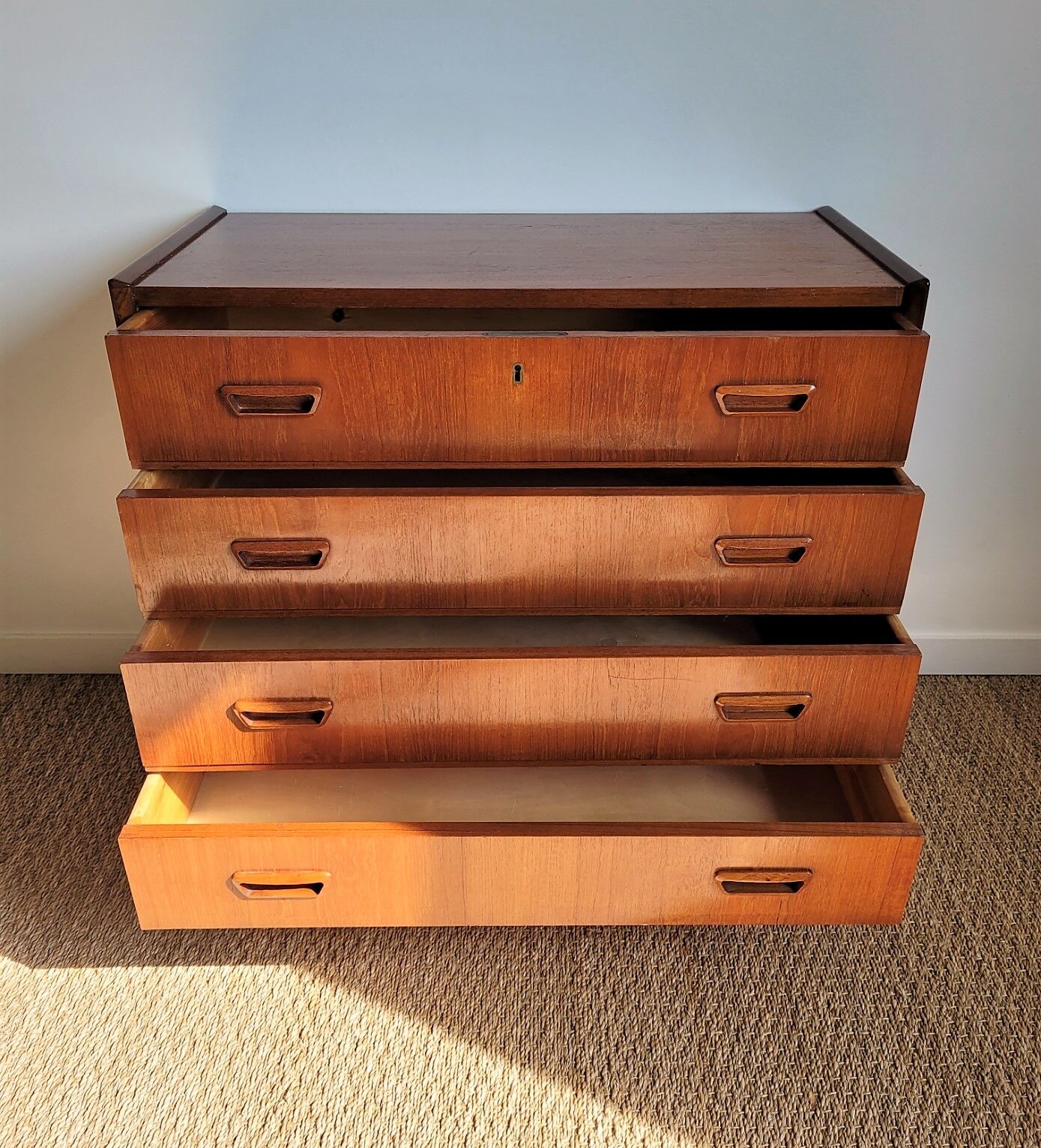 Commode scandinave teck vintage 4 tiroirs