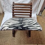 Zebra rocking footrest from 1960