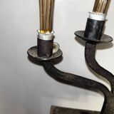 Metal candlestick, Murano glass ornament