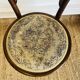 Pair of vintage bistro chairs – bentwood – floral upholstered seat