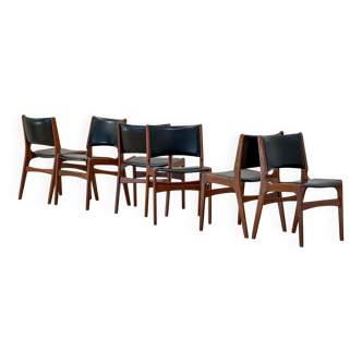 Set of 6 Dining chairs by Erik Buch Denmark 1960s
