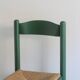 Série de 4 chaises en bois et paille