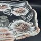 Vintage glass display stand "Pansy Bouquet Pink" — Studio Nova by Mikasa