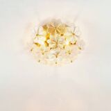 Mid-Century Floral Murano Glass Flush Mount by Ernst Palme for Palwa, Germany, 1960s