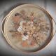 Rattan tray dried flowers
