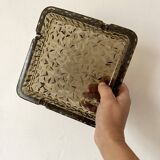 Vintage holophane glass ashtray France, 1970