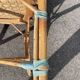 Old vintage woven and rattan wicker armchair 1930