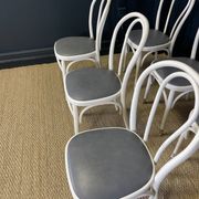 Set of 6 Thonet-type curved wooden bistro chairs