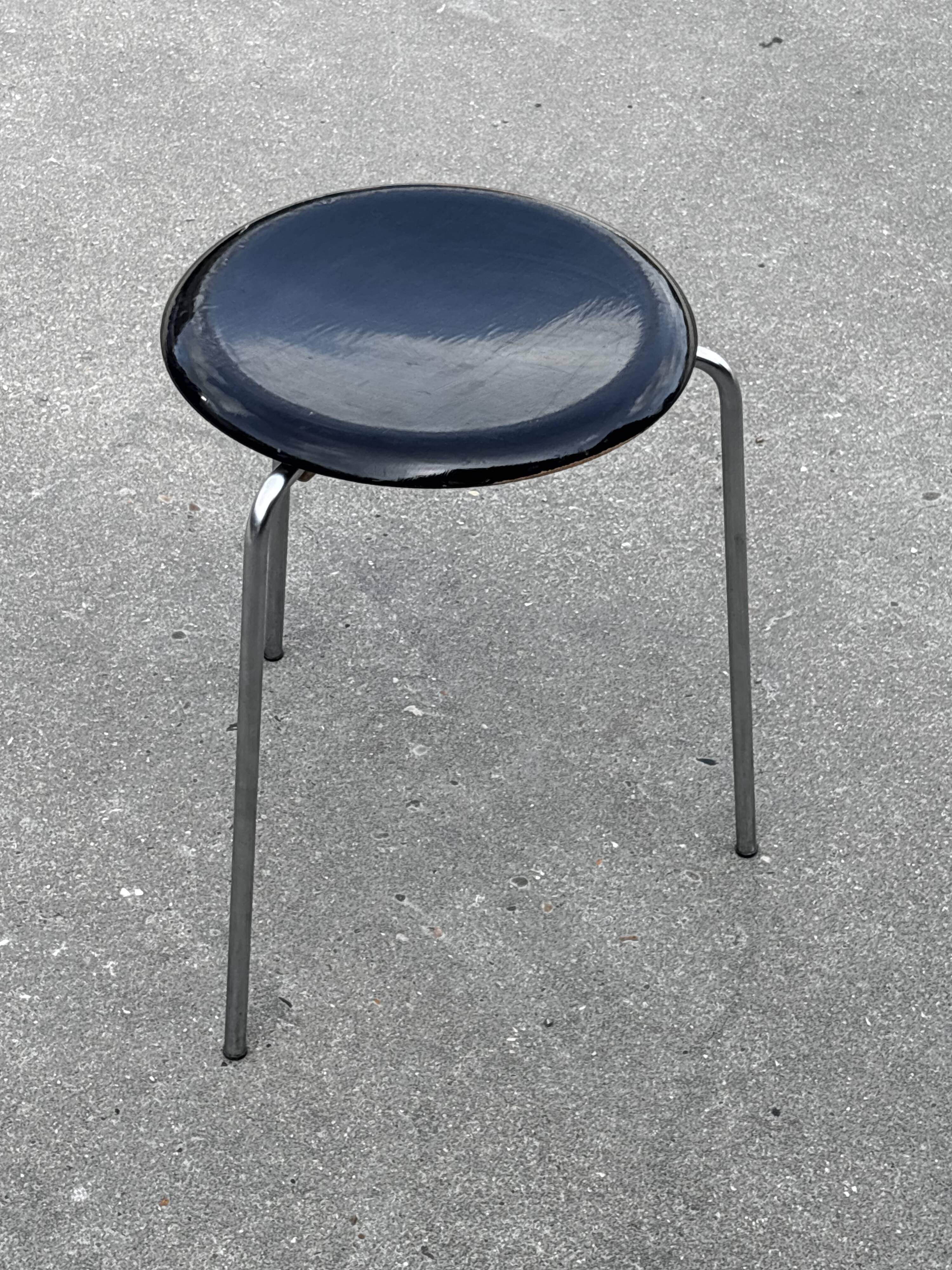 Vintage Fritz Hansen Dot Stool Arne Jacobsen Danish Design