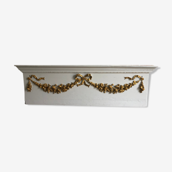 Corniche Louis XVI, perles, guirlande, noeud