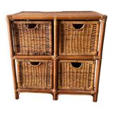 Rattan chest of drawers lockers