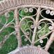 Pair of vintage rattan peacock armchairs