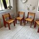 4 vintage Plywood chairs 80s