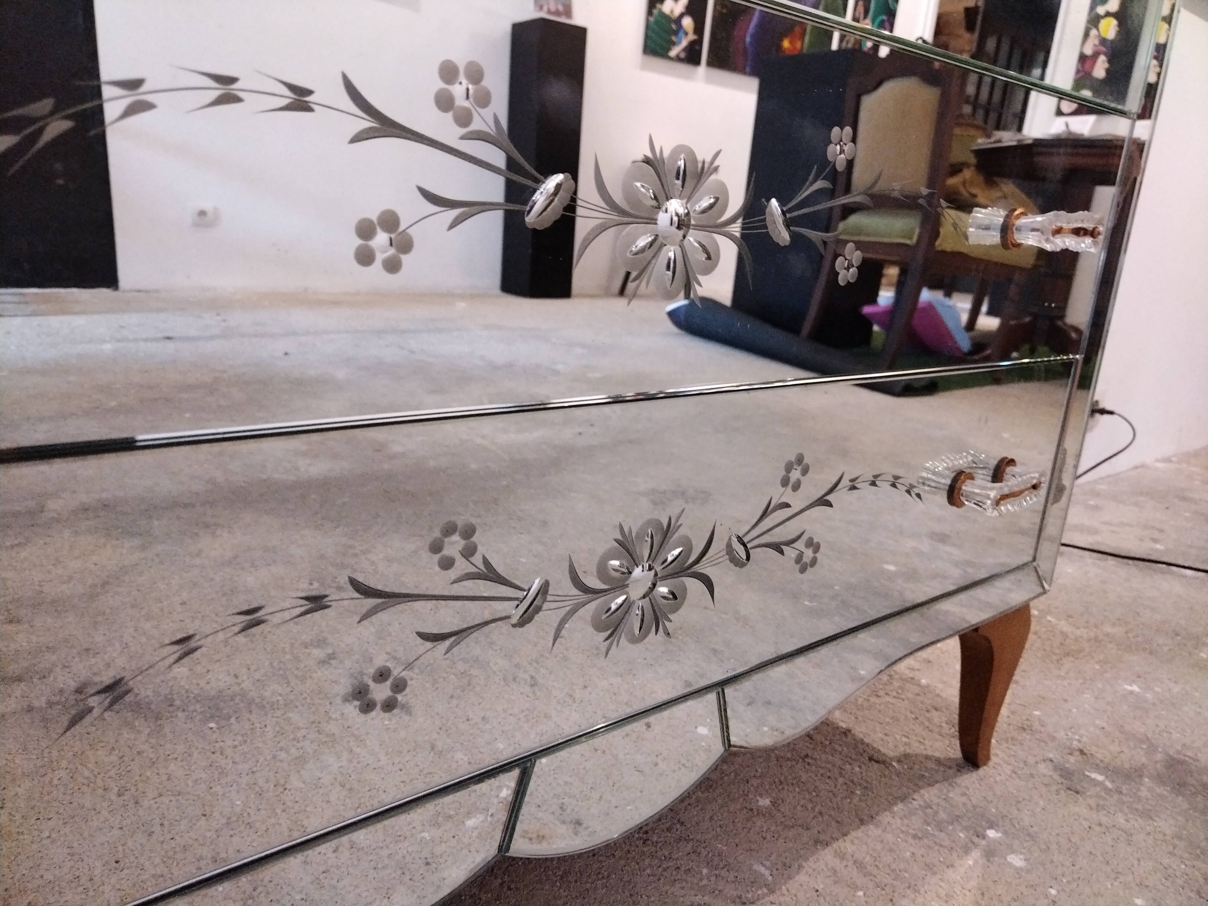 Commode miroir années 50-60