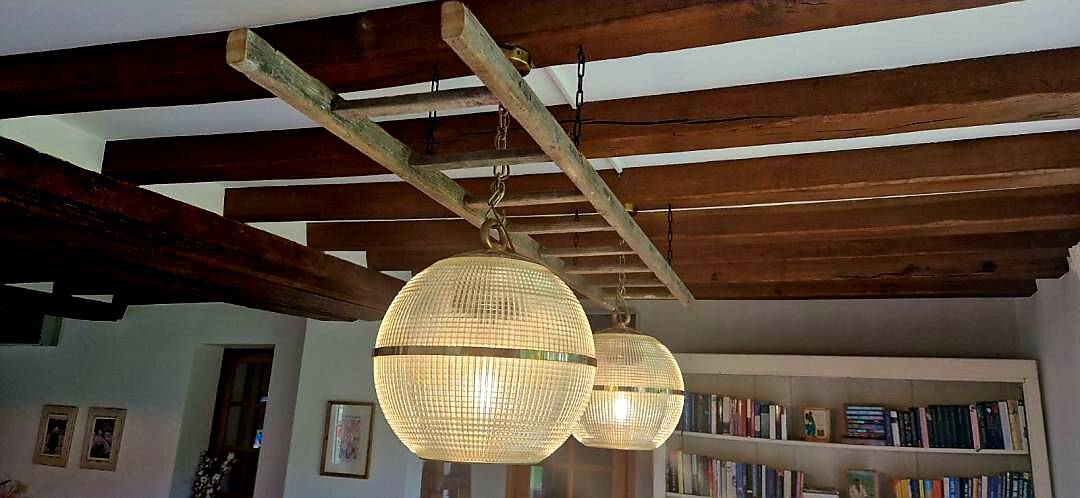 Holophane brass globe