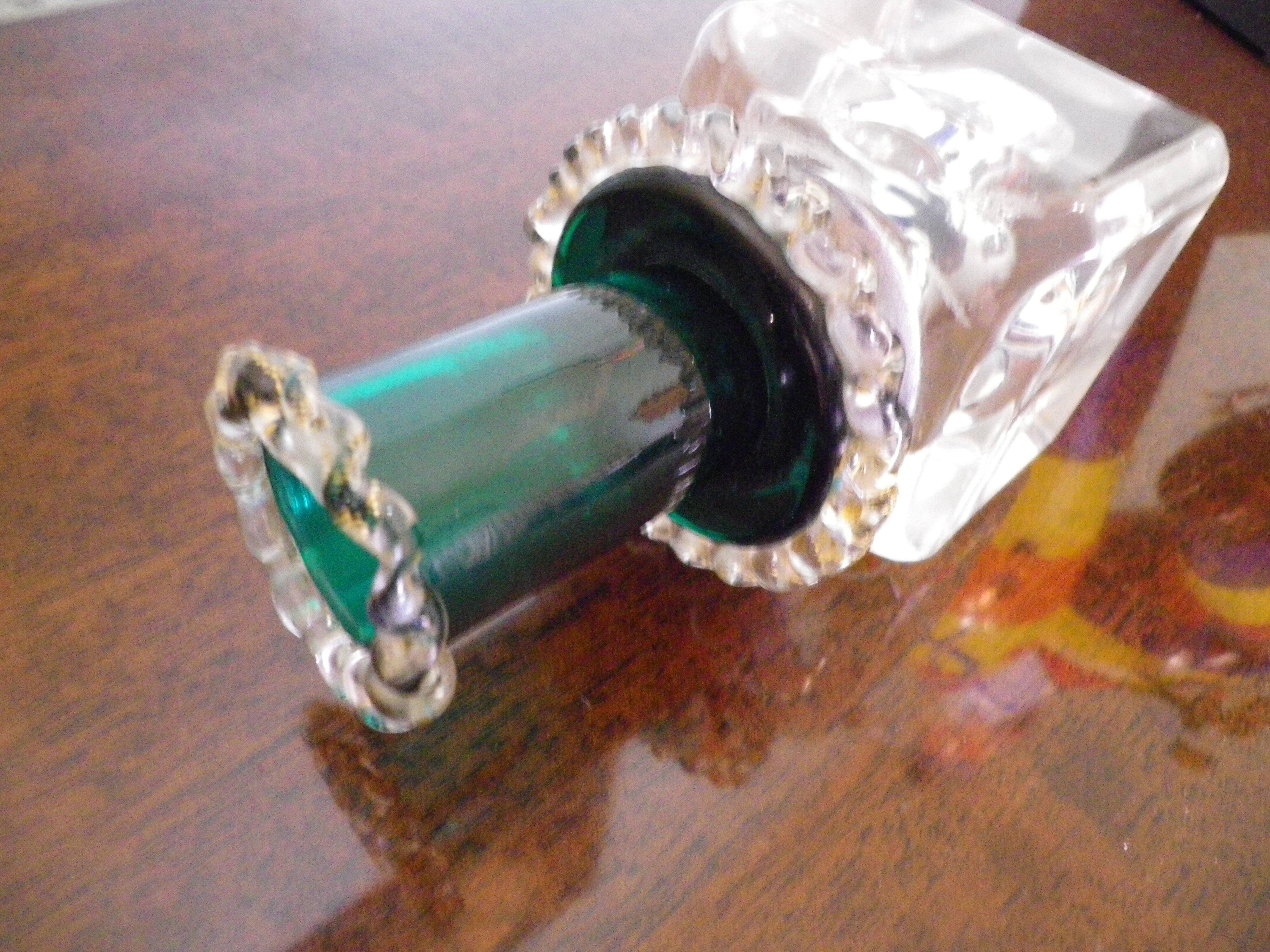 Antique Desk Candlestick from Vallérystal Crystal Factory, 1890s