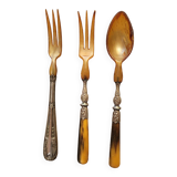 Old silver-plated serving cutlery