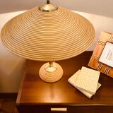 Pencil reed table lamp 1970s