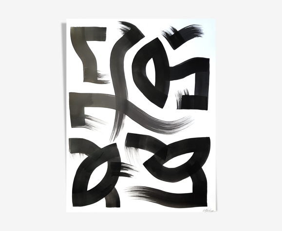 Peinture sur papier sans titre