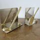 Chrome and brass bookends "tennis & golf" from the 1970s.