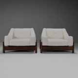 Pair of rosewood lounge chairs by Móveis Cimo, Brazil 1950s