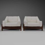 Pair of rosewood lounge chairs by Móveis Cimo, Brazil 1950s