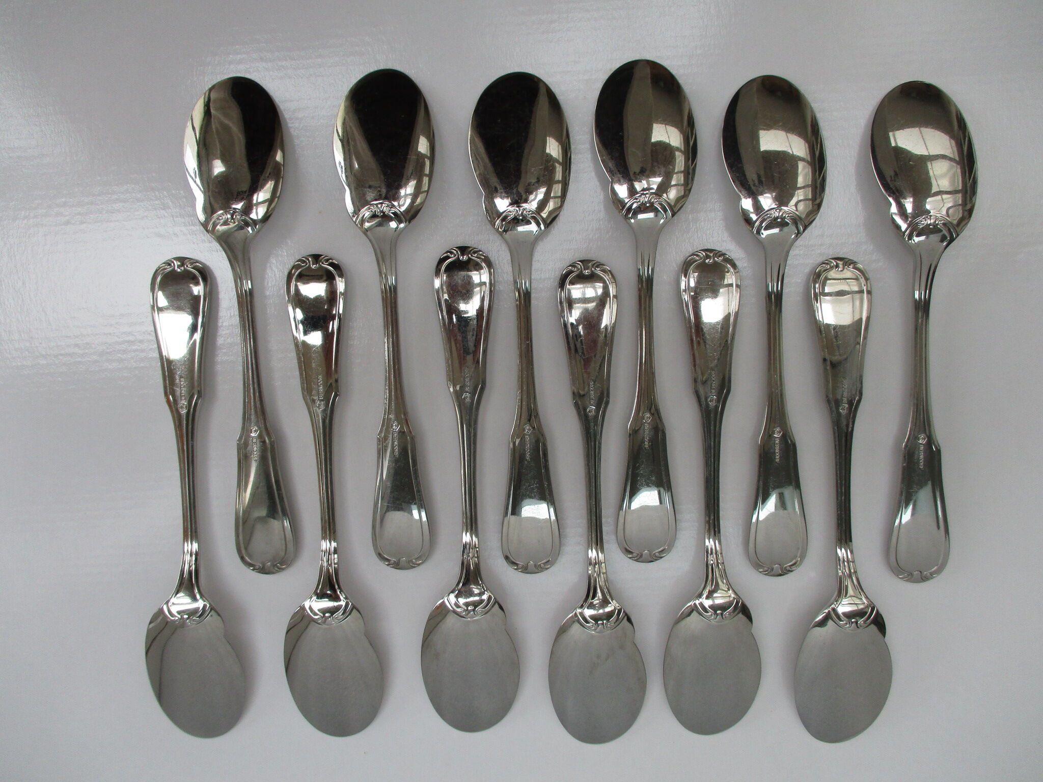 Silver metal spoons Berndorf