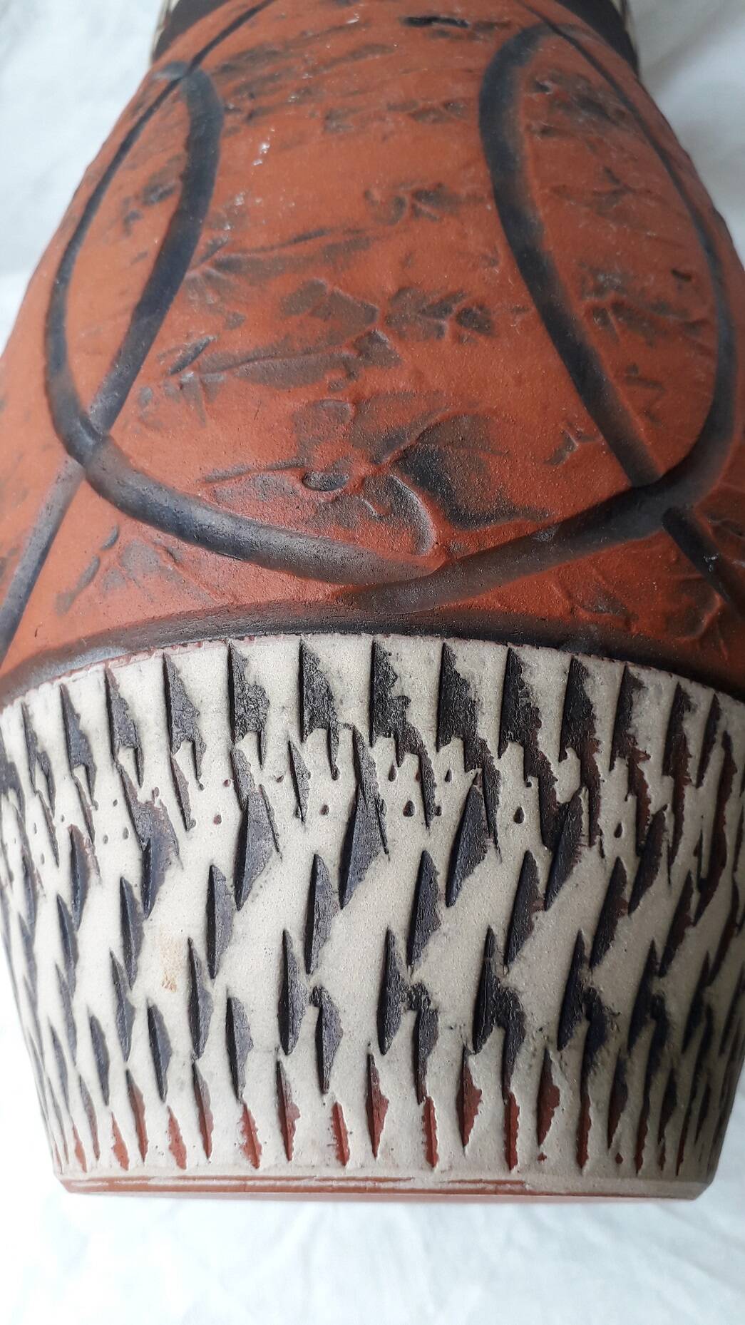 Ochre ceramic vase