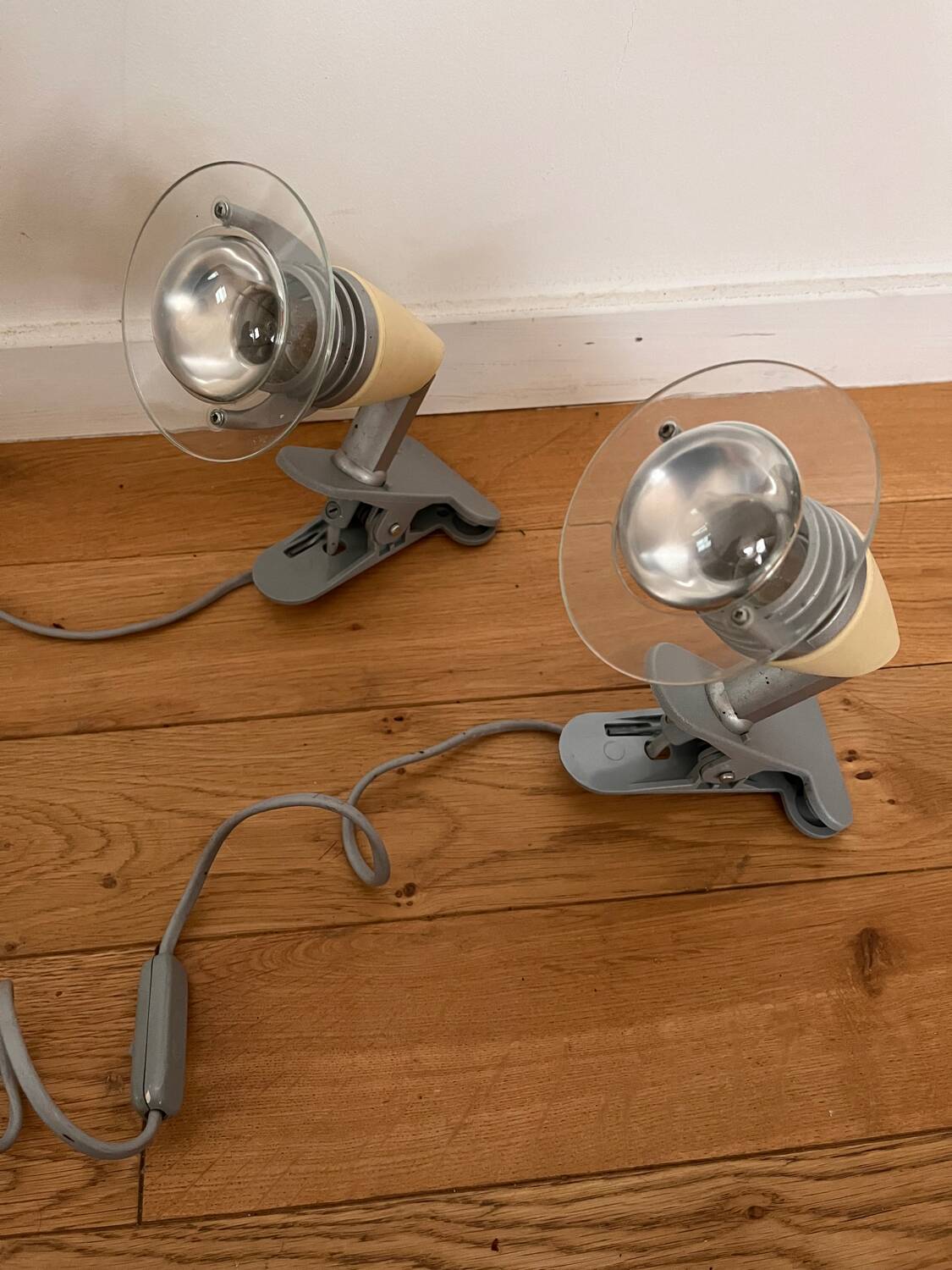 Set of massive vintage spotlights