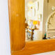 Miroir mural en pin de style scandinave, années 70